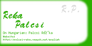 reka palcsi business card
